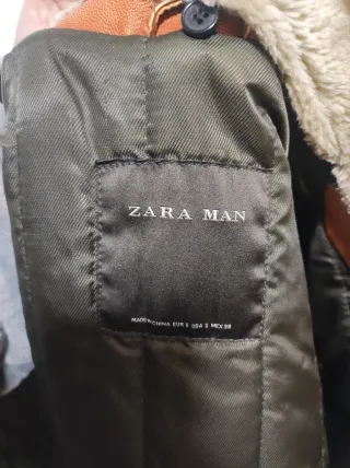 Cazadora de cuero para hombre