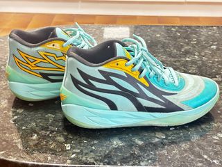 Zapatillas Baloncesto Puma Melo Doradas/Turquesa