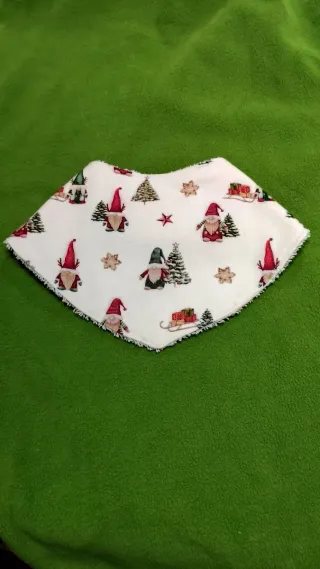 Babero bandana bebé Navidad gnomos