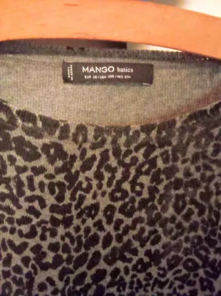 Camiseta Mango Animal Print Manga Larga