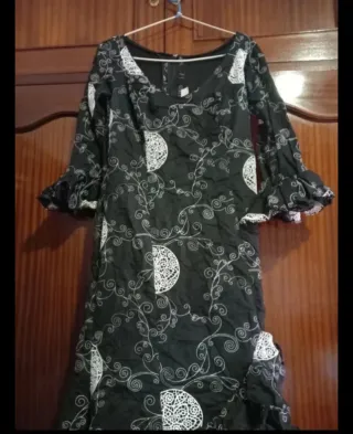 Traje de flamenca negro y blanco