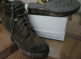 Botín Geox Piel Verde Oscuro Talla 40