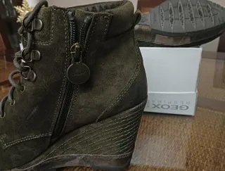 Botín Geox Piel Verde Oscuro Talla 40