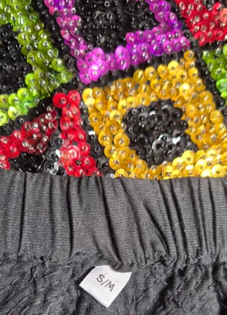 Falda mini lentejuelas T. S/M