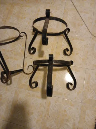 Maceteros de hierro forjado