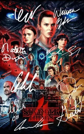 Stampa Stranger Things autografata A4-A3