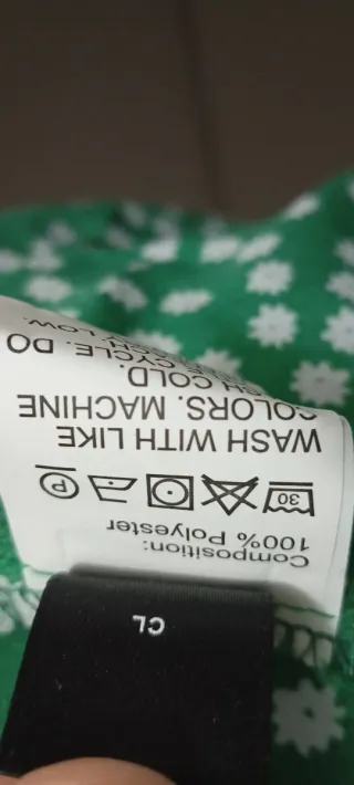 Vestido verde estampado flores