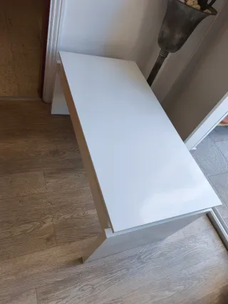 Mesa centro elevable blanca