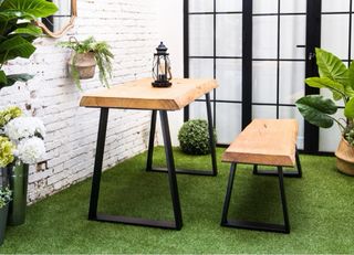 2 × pata mesa / escritorio (acero color negro)