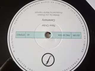 Vinilo New Order Ceremony FAC. 33