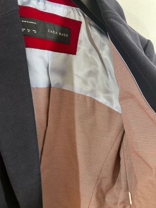 Americana Zara Terciopelo Azul Marino con Coderas