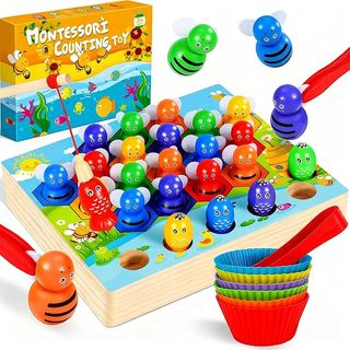 Juego Pesca Magnética Madera Montessori