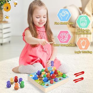 Juego Pesca Magnética Madera Montessori