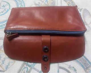 Cartera Billetera Abbacino Roja Cuero