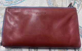 Cartera Billetera Abbacino Roja Cuero