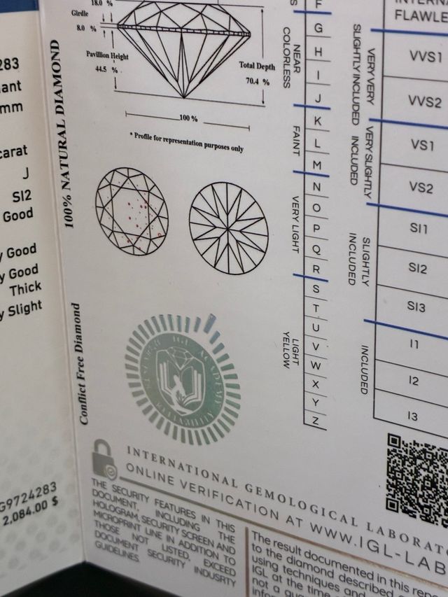 Colgante Oro 18k con 0.90 Ct Diamante Natural