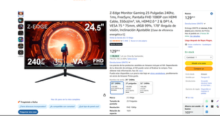 PC Gaming Ryzen 5600x + 1660 Super + Monitor 240Hz