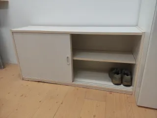 Mueble bajo zapatero madera blanco