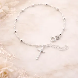 Pulsera Rosario Plata 925 con Cruz