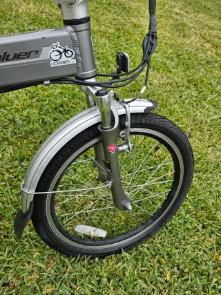 Bicicleta Eléctrica Plegable Gris, Marca Coluver.