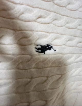 Jersey Polo Ralph Lauren punto trenzado blanco