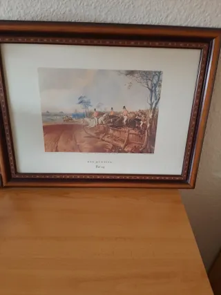 Cuadro Fox Hunting madera