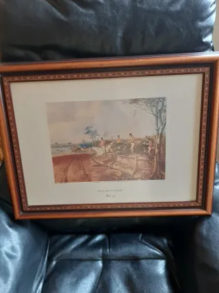 Cuadro Fox Hunting madera