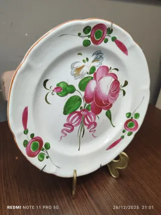 Plato decorativo porcelana francesa antiguo