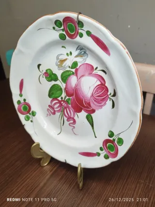 Plato decorativo porcelana francesa antiguo