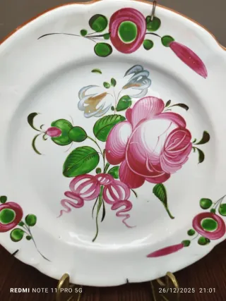Plato decorativo porcelana francesa antiguo