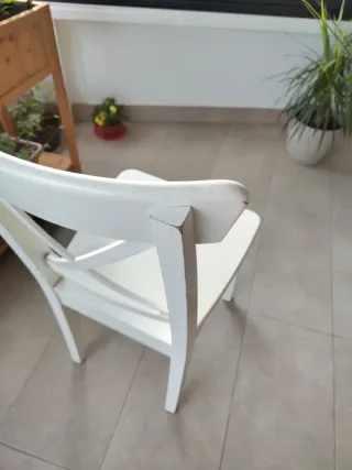 Silla Ikea Madera Blanca