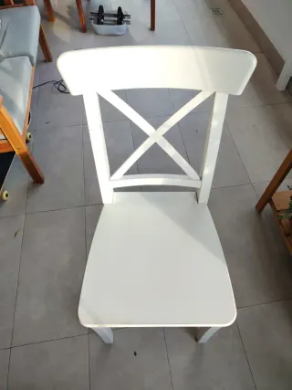 Silla Ikea Madera Blanca