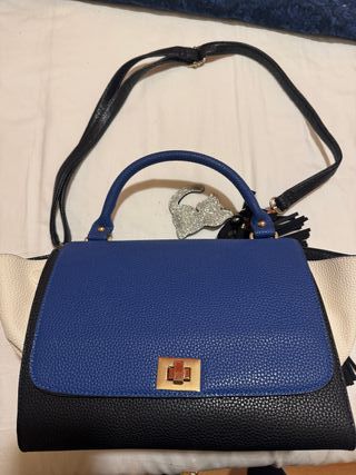 Bolso Negro y Beige Inspiración Loewe