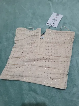 Top Corsé Brillos Bershka Talla S