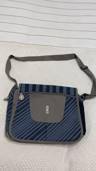 Bolso bandolera azul y gris