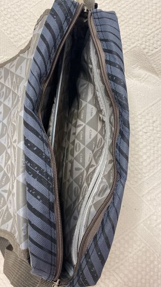 Bolso bandolera azul y gris