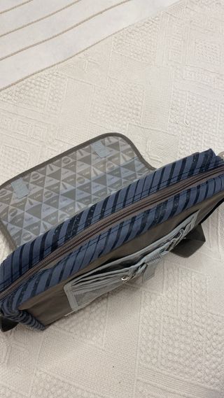 Bolso bandolera azul y gris