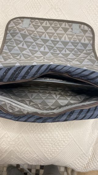 Bolso bandolera azul y gris