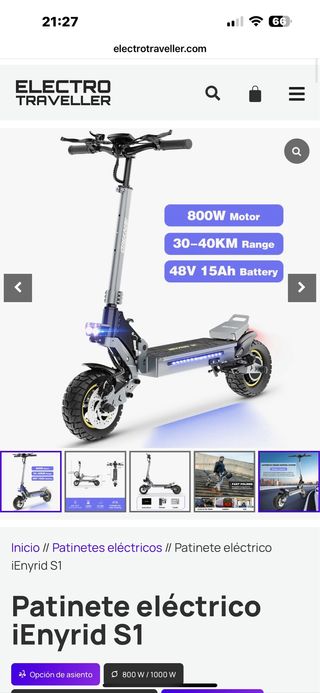 Patinete eléctrico 5 meses de uso