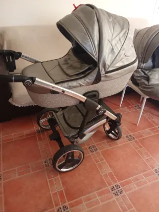 Cochecito Junama Glitters Plata