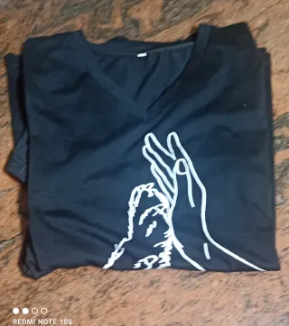 T-shirt unisex nera con stampa