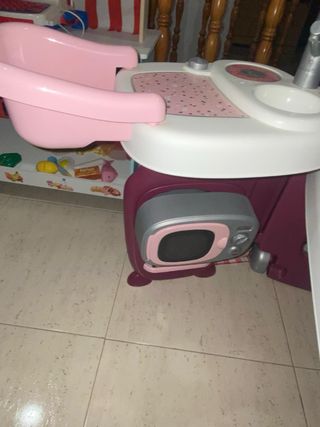 Cuna, bañera y trona de juguete Smoby