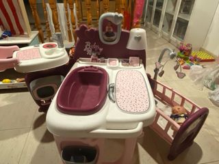 Cuna, bañera y trona de juguete Smoby