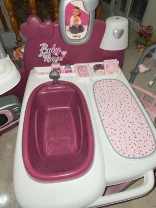 Cuna, bañera y trona de juguete Smoby