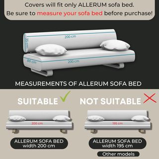 Funda sofá cama ALLERUM - Color verde