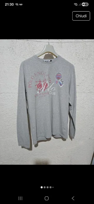 Polo England T-shirt Uomo XXL Grigio