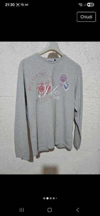 Polo England T-shirt Uomo XXL Grigio