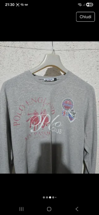 Polo England T-shirt Uomo XXL Grigio