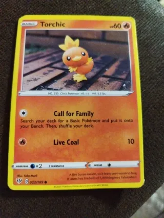 Carta Pokémon Torchic Básico HP 60
