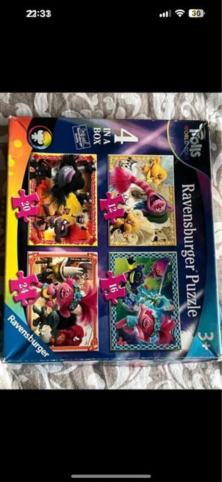 Ravensburger Trolls 4 Puzzles en 1 Caja